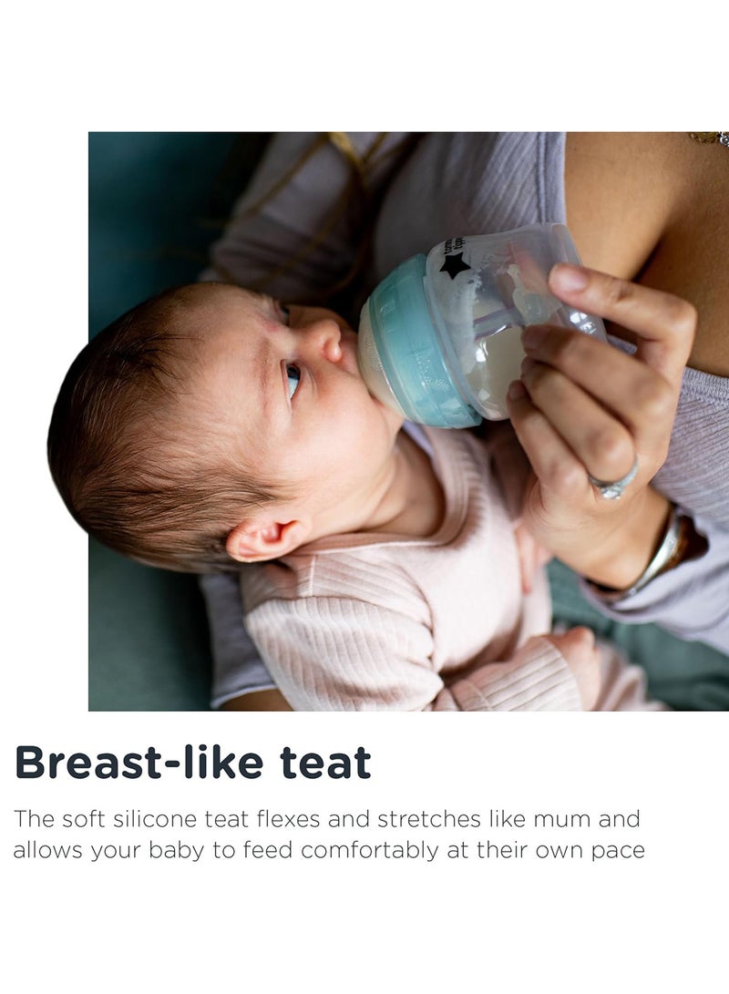 Advanced Anti Colic Newborn Baby Bottle Starter Kit With Breast - Like Teats And Unique Venting System - Assorted