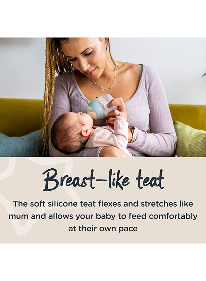 Advanced Anti Colic Newborn Baby Bottle Starter Kit With Breast - Like Teats And Unique Venting System - Assorted