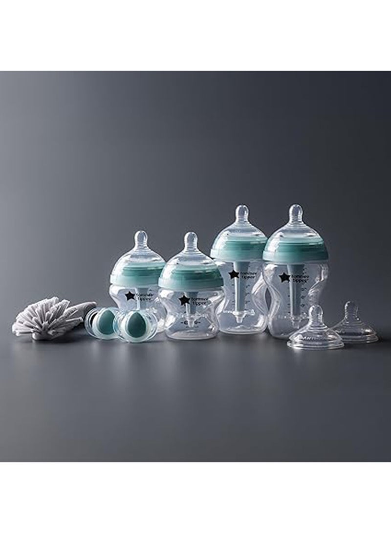 Advanced Anti Colic Newborn Baby Bottle Starter Kit With Breast - Like Teats And Unique Venting System - Assorted