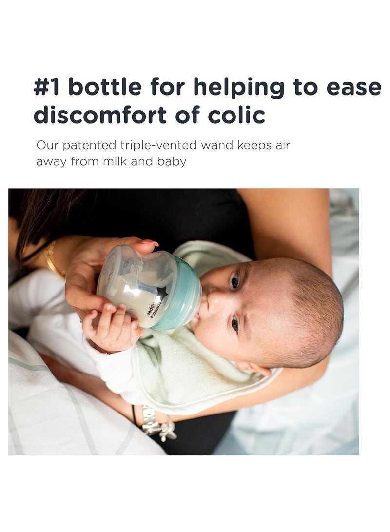 Advanced Anti Colic Newborn Baby Bottle Starter Kit With Breast - Like Teats And Unique Venting System - Assorted