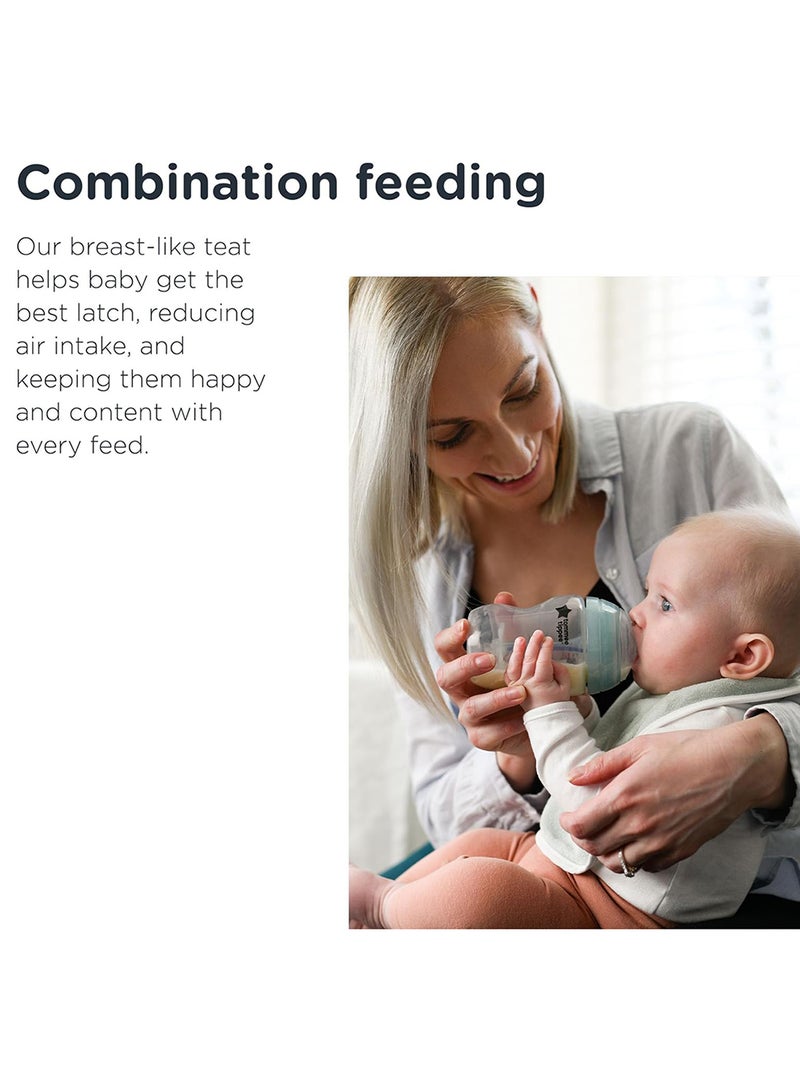 Advanced Anti Colic Newborn Baby Bottle Starter Kit With Breast - Like Teats And Unique Venting System - Assorted