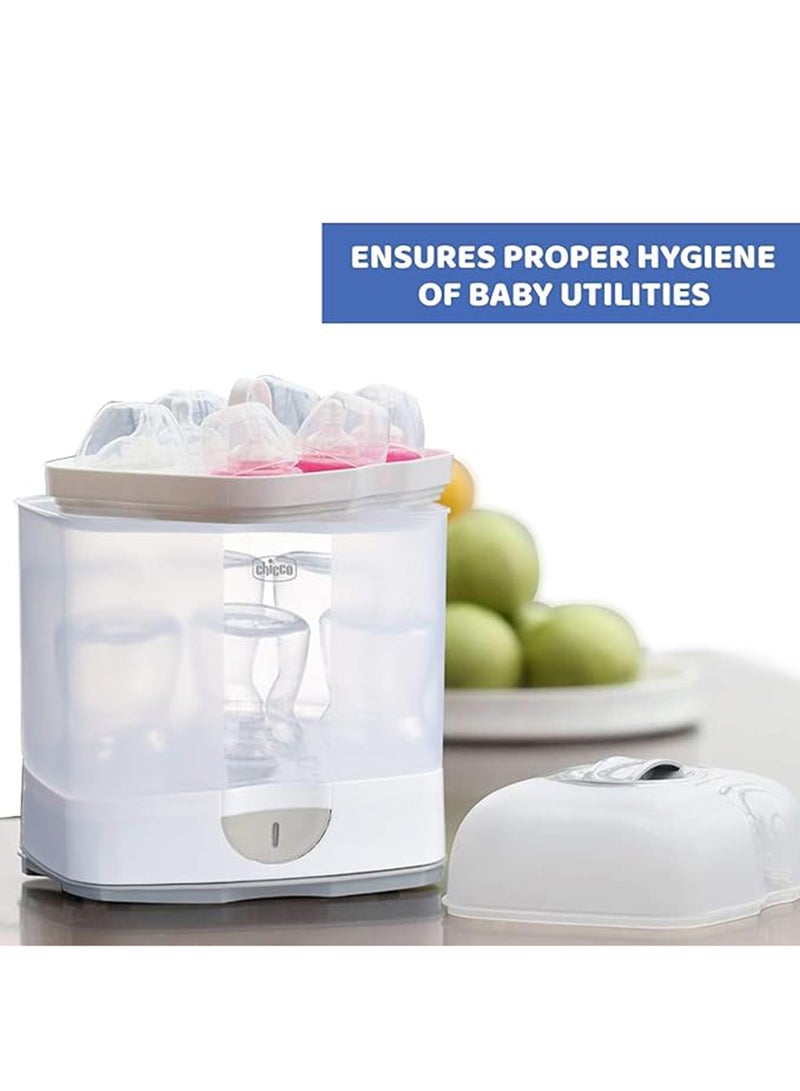 2-In-1 Sterilnatural Steam Sterilizer 24-hour Protection With Adjustable Size Bpa Free - Clear/White