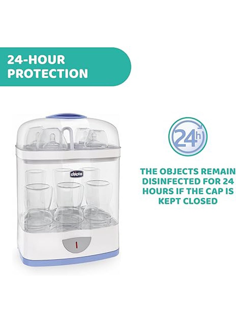 2-In-1 Sterilnatural Steam Sterilizer 24-hour Protection With Adjustable Size Bpa Free - Clear/White