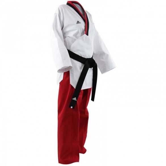 Taekwondo Poomsae Youth Female Uniform - White/Red