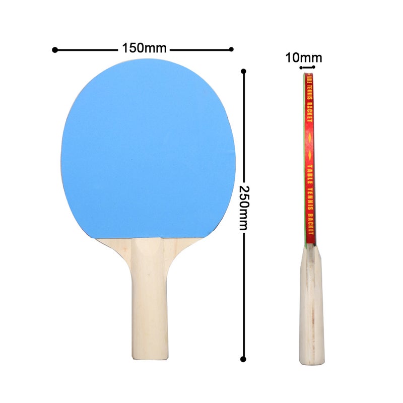 5-Piece Table Tennis Racket And Balls Set 27.0x17.0x7.0cm