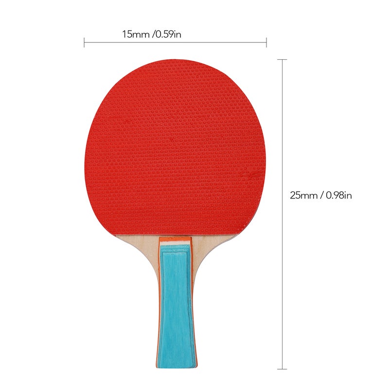 4-Piece Table Tennis Racket And Balls Set 25.0x20.0x3.0cm