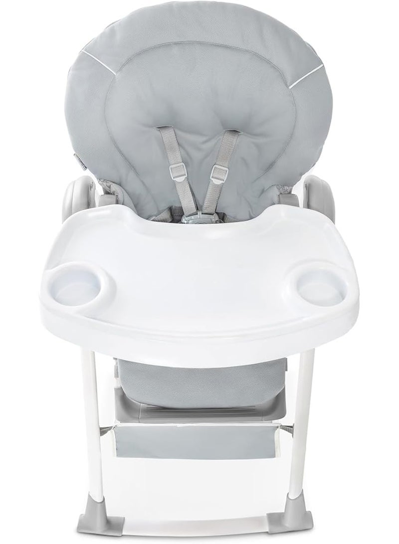 Sit N Relax Highchair 3 In 1, Stretch Grey Compact Folding, Lightweight, Fully Adjustable, From Birth15Kg