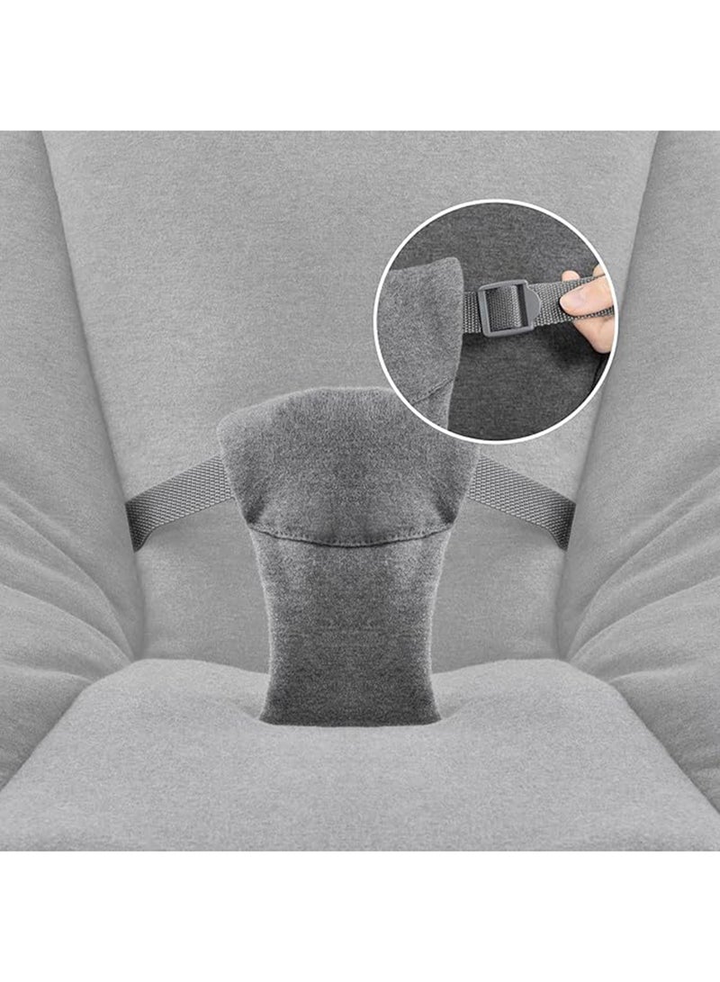 Sit N Relax Highchair 3 In 1, Stretch Grey Compact Folding, Lightweight, Fully Adjustable, From Birth15Kg