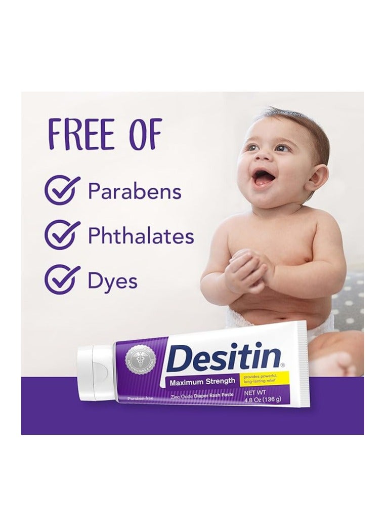 Desitin Maximum Strength Diaper Rash with Zinc Oxide 4.8 oz.