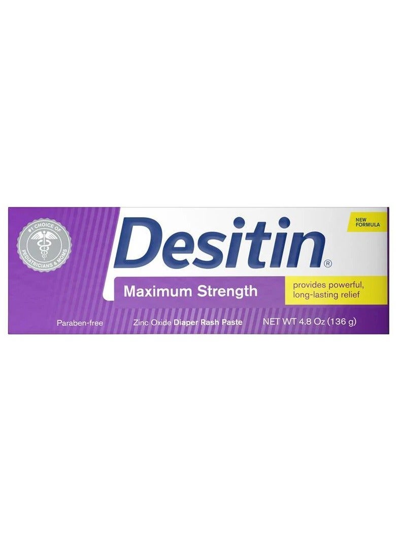 Desitin Maximum Strength Diaper Rash with Zinc Oxide 4.8 oz.