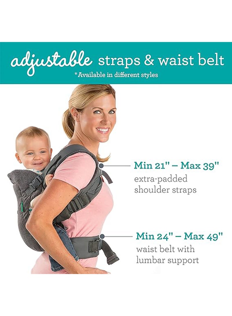 4-In-1 Flip Advanced Convertible Baby Carrier, Grey, 8 Kg To 36 Kg