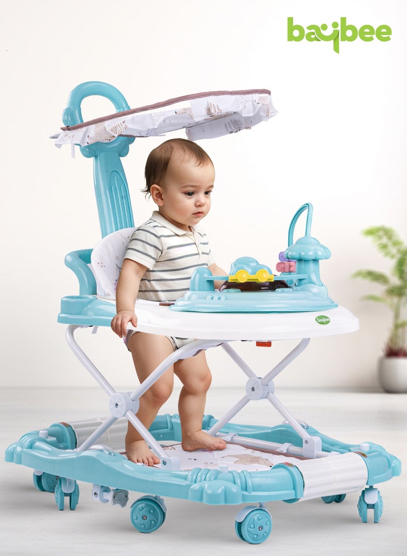 Bulba Baby Walker With Rocker with Three Adjustable Height Foot Mat Canopy 6-18months