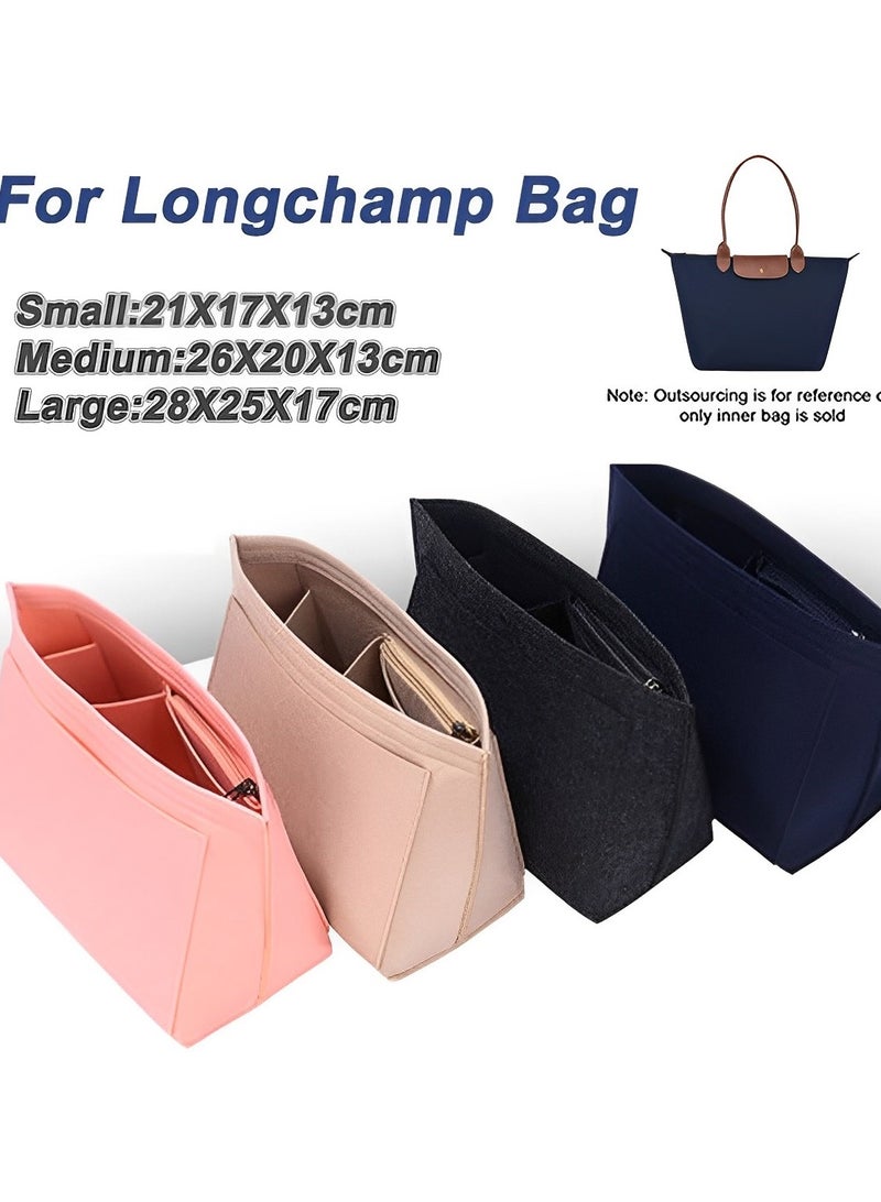 Skycare Purse Organizer Insert for Longchamp Le Pliage Large Tote - Premium Felt Organizer for Perfectly Organized Essentials BLUE