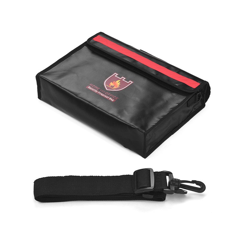 Fireproof Document Bag Black/Red