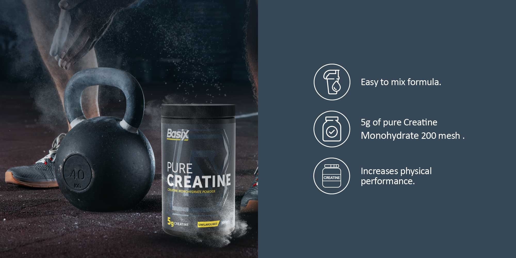 Pure Creatine Unflavored 500 Gm