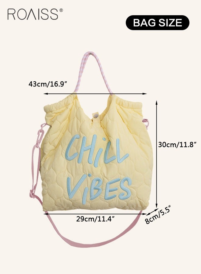 Sweet Embroidered Crossbody Bag Women'S Daily Commuting Versatile Detachable Adjustable Shoulder Strap Handbag