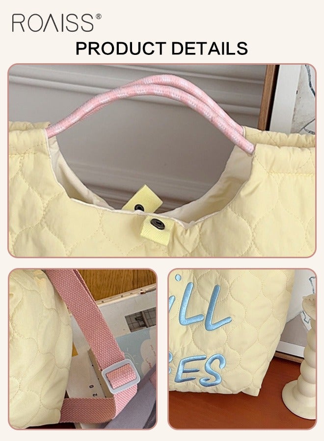 Sweet Embroidered Crossbody Bag Women'S Daily Commuting Versatile Detachable Adjustable Shoulder Strap Handbag