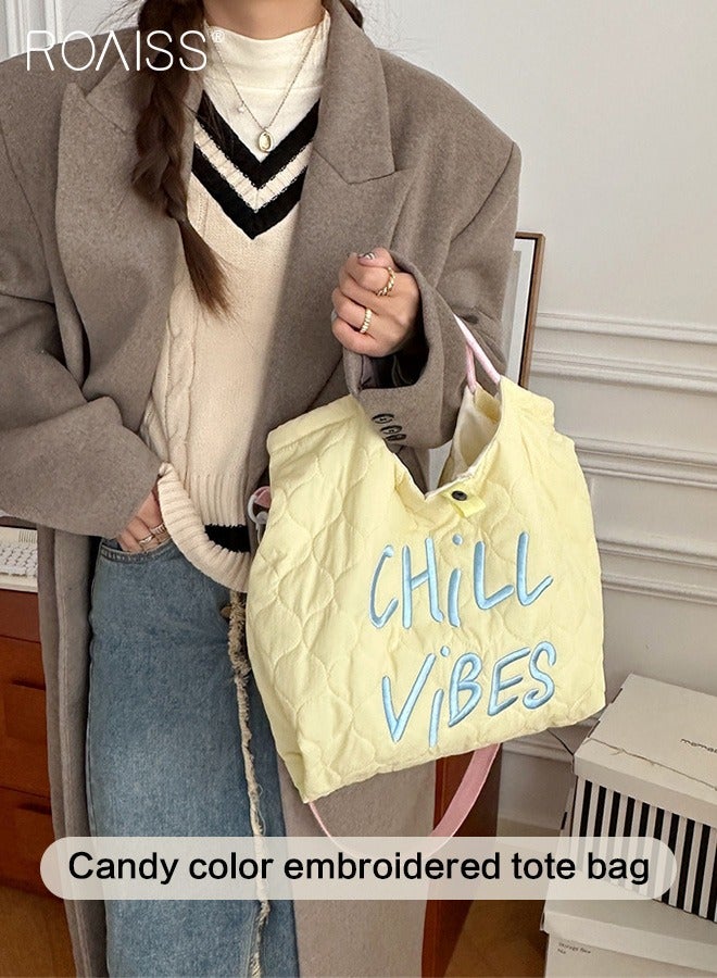 Sweet Embroidered Crossbody Bag Women'S Daily Commuting Versatile Detachable Adjustable Shoulder Strap Handbag