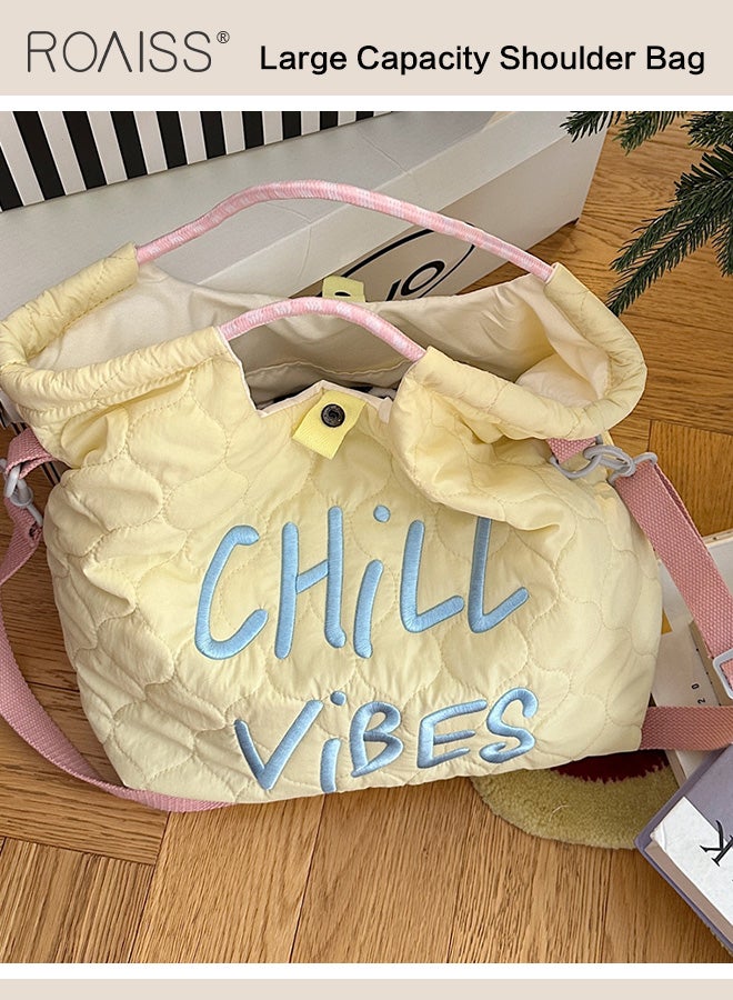 Sweet Embroidered Crossbody Bag Women'S Daily Commuting Versatile Detachable Adjustable Shoulder Strap Handbag