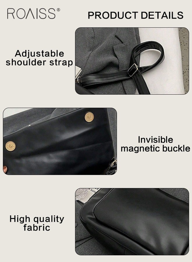 Fashionable Soft Pu Leather Crossbody Bag Women'S Daily Commuting Versatile Flip Shoulder Bag Practical Soft Underarm Bag