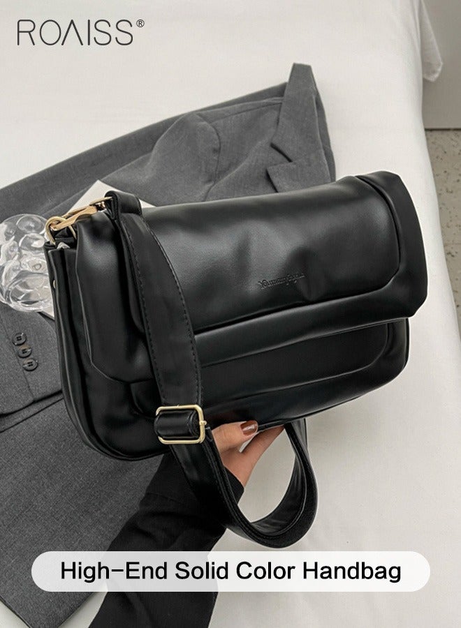 Fashionable Soft Pu Leather Crossbody Bag Women'S Daily Commuting Versatile Flip Shoulder Bag Practical Soft Underarm Bag