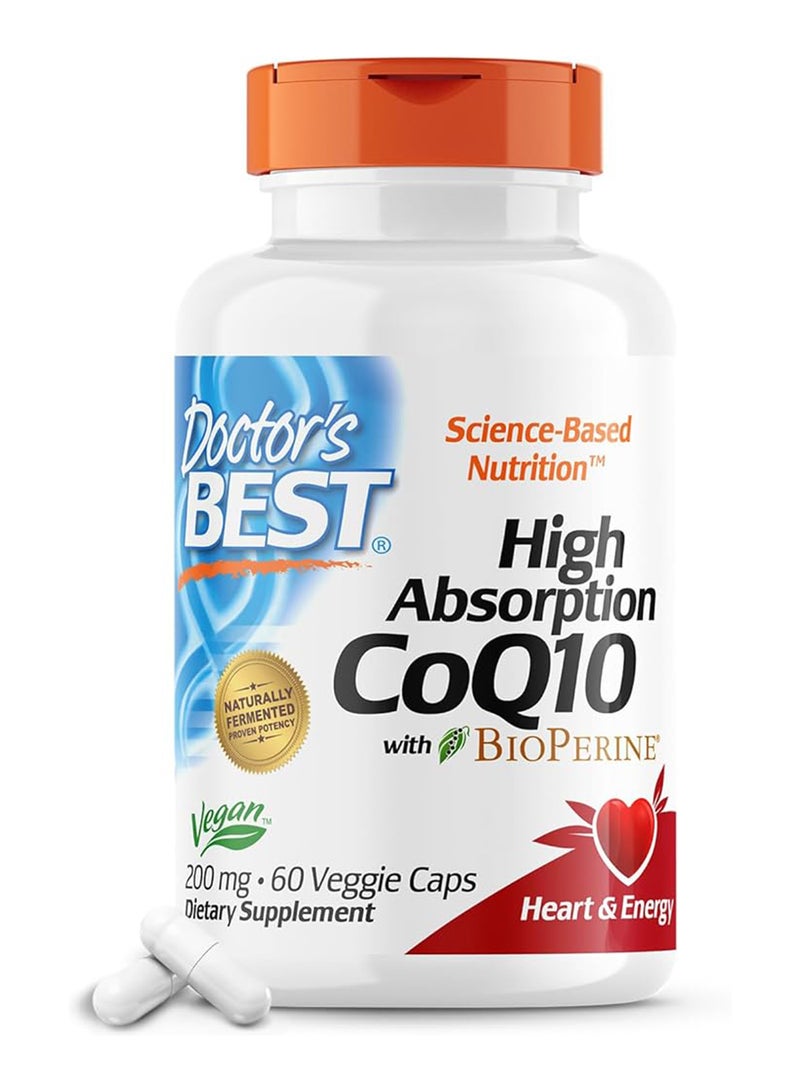 High Absorption CoQ10 With BioPerine - 60 Veggie Caps