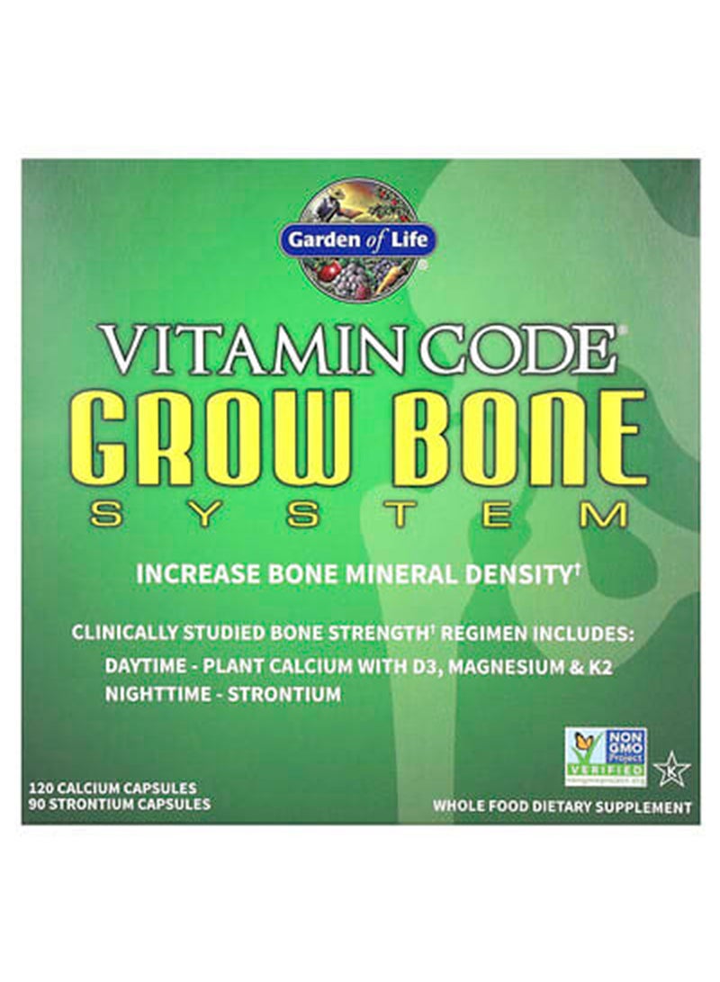 Vitamin Code, Grow Bone System, 2 Bottles, 120+90 Capsules