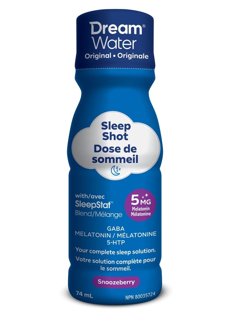 Dream Water Sleep Aid Shot - Snoozeberry Flavour - 4x74 mL, Packaging may vary