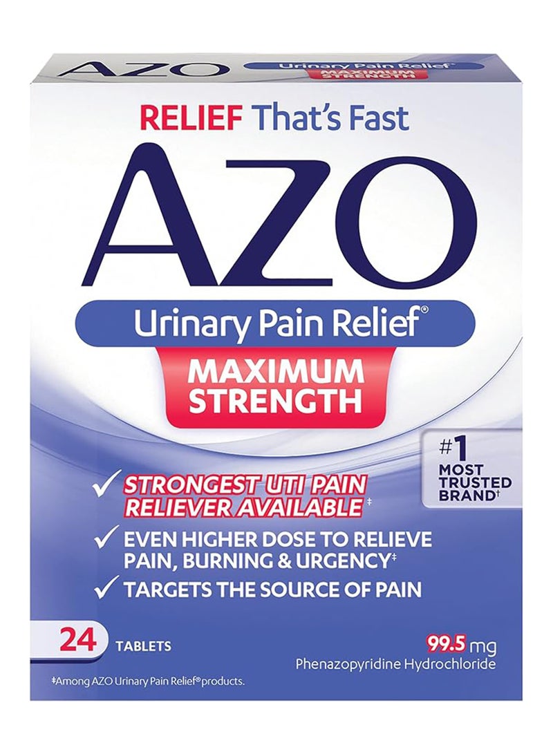 Maximum Strength Urinary Pain Relief - 24 Tablets