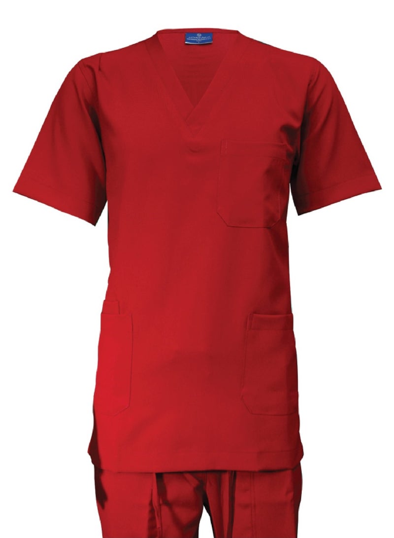 Scrubs Medical Uniform Unisex Top and Pants Maroon Color