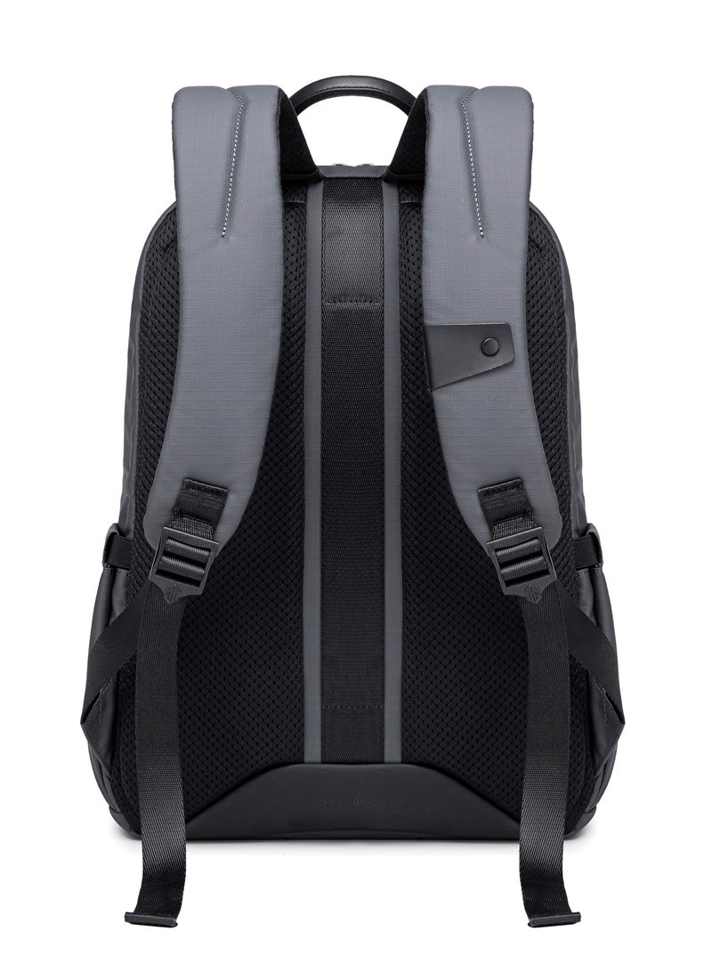 Premium Laptop Shoulder Backpack Water/Scratch Resistant Daypack for Men and Women B00536 Grey