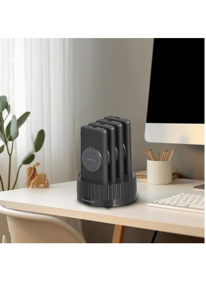 4in1 Power Station with 10000mAh Wireless Power Banks/ 20W PD/ 100W QC / Built-In Safeguards / Fast-Wireless MagSafe- Black