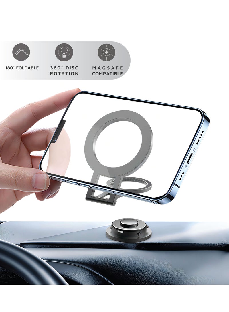 Kaito 3 in 1 MagSafe Laptop Phone Holder / 360° Disc Rotation / Foldable Magnetic Phone Stand - Matt Black