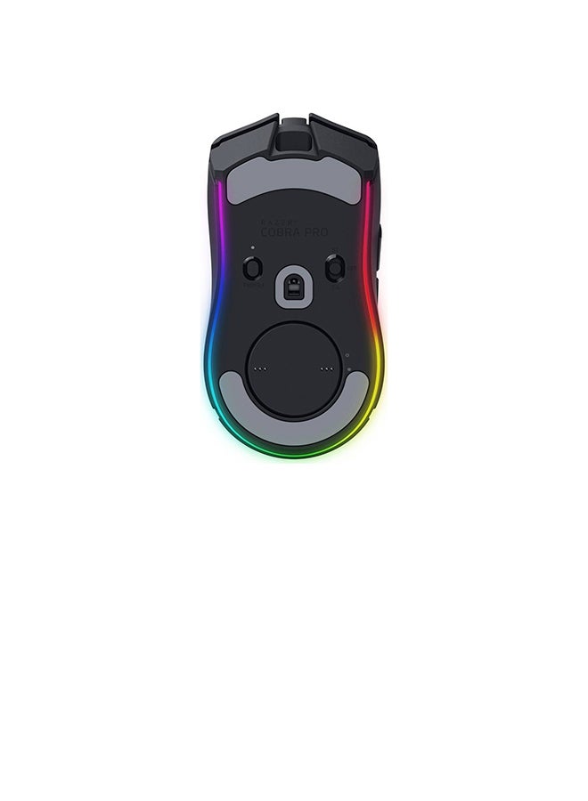 Razer Cobra Pro Wireless Gaming Mouse: 10 Customizable Controls - 11-Zone Chroma RGB Lighting - 30K Optical Sensor - Gen-3 Optical Switches - Bluetooth and & USB Type C - Up to 170 Hr Battery - Black