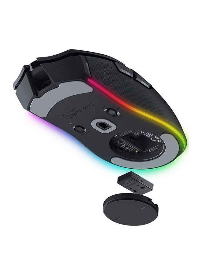 Razer Cobra Pro Wireless Gaming Mouse: 10 Customizable Controls - 11-Zone Chroma RGB Lighting - 30K Optical Sensor - Gen-3 Optical Switches - Bluetooth and & USB Type C - Up to 170 Hr Battery - Black