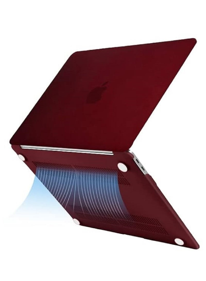 Hard Shell Protective Case Cover Compatible with MacBook Pro 16-Inch Model: A2141 (MVVJ2xx/A, MVVK2xx/A, MVVL2xx/A, MVVM2xx/A) Retina Display with Touch Bar Touch ID, Wine Red