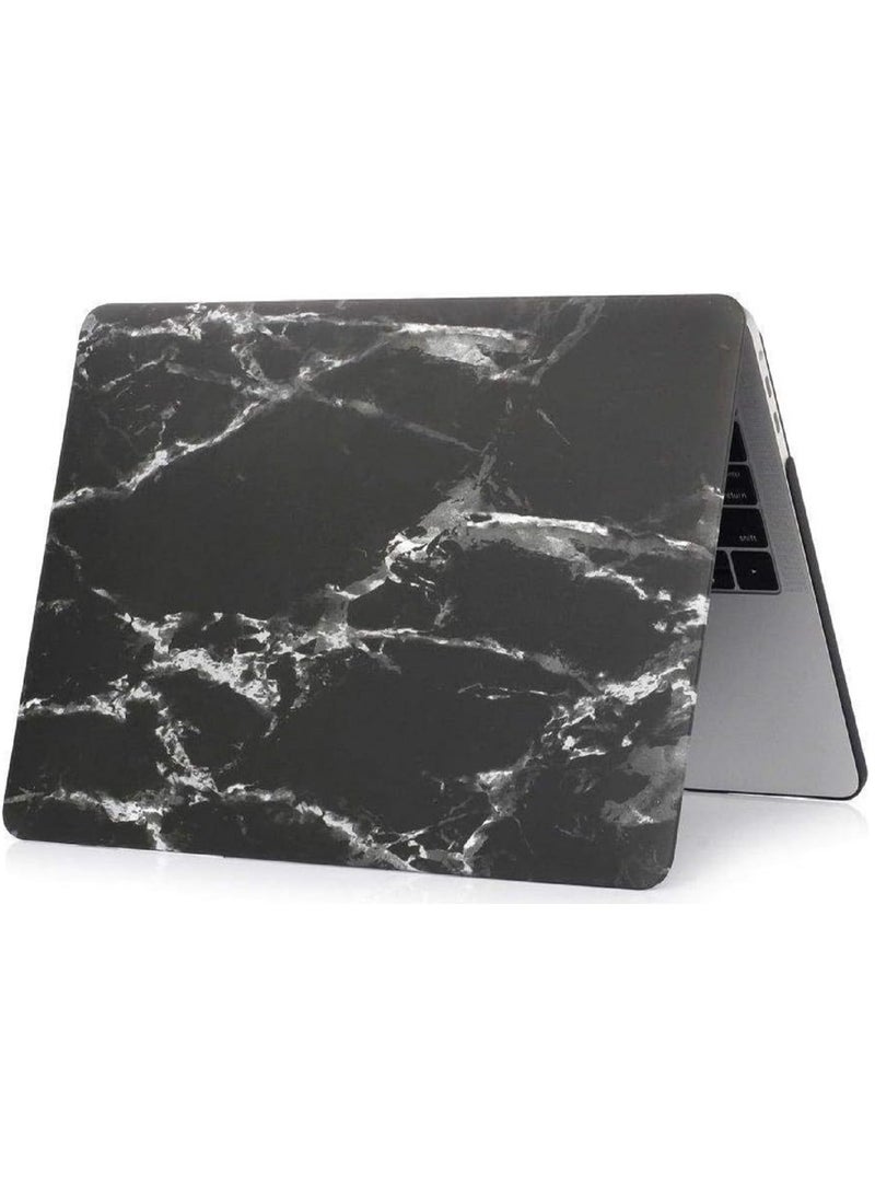 Hard Shell Protective Case Cover Compatible with MacBook Pro 16-Inch Model: A2141 (MVVJ2xx/A, MVVK2xx/A, MVVL2xx/A, MVVM2xx/A) Retina Display with Touch Bar Touch ID, Black Marble