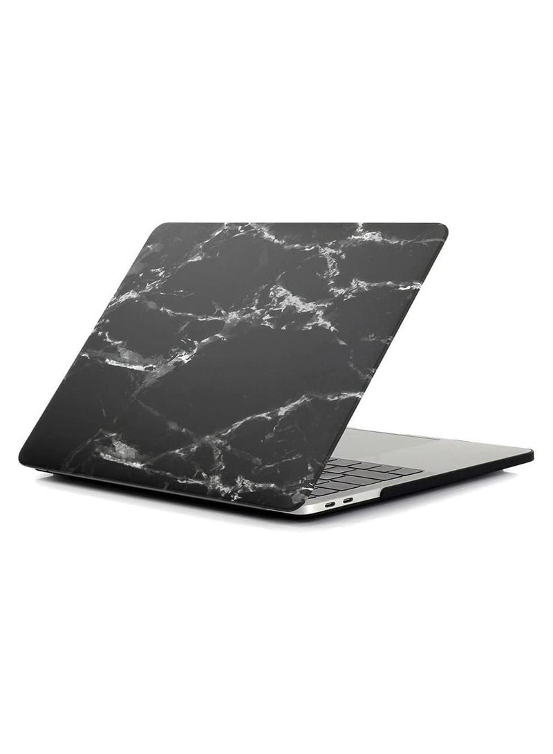 Hard Shell Protective Case Cover Compatible with MacBook Pro 16-Inch Model: A2141 (MVVJ2xx/A, MVVK2xx/A, MVVL2xx/A, MVVM2xx/A) Retina Display with Touch Bar Touch ID, Black Marble