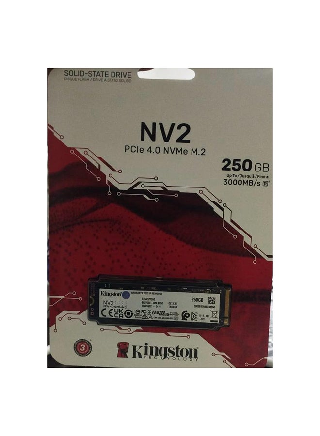 Kingston 250GB NV2 M.2 2280 PCIe 4.0 NVMe SSD up to 3000/1300MB/s 256 GB