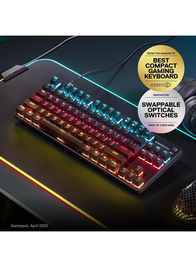 APEX 9 TKL  Gaming Keyboard, Linear OptiPoint Optical Switches, 5 Custom Profiles, 100M Keypresses, Per Key RGB Illumination, US English, Black | 64847