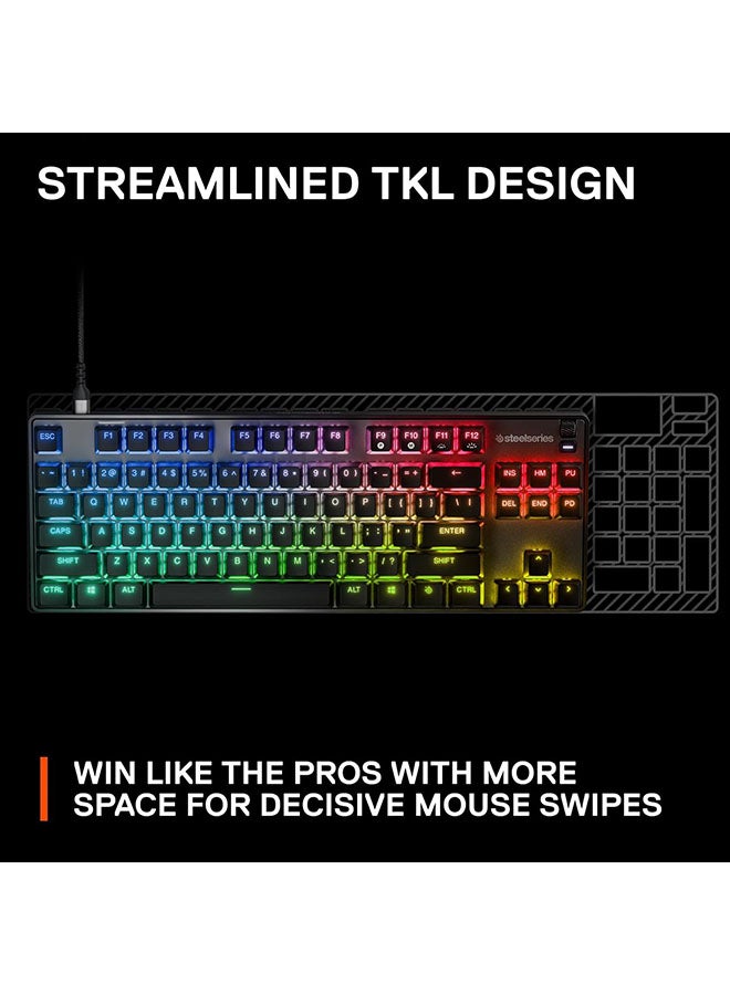 APEX 9 TKL  Gaming Keyboard, Linear OptiPoint Optical Switches, 5 Custom Profiles, 100M Keypresses, Per Key RGB Illumination, US English, Black | 64847