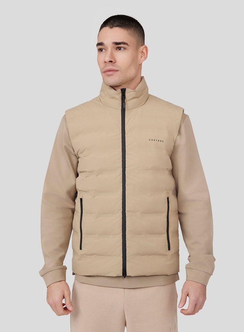 Metropolis Padded Gilet -Biscuit