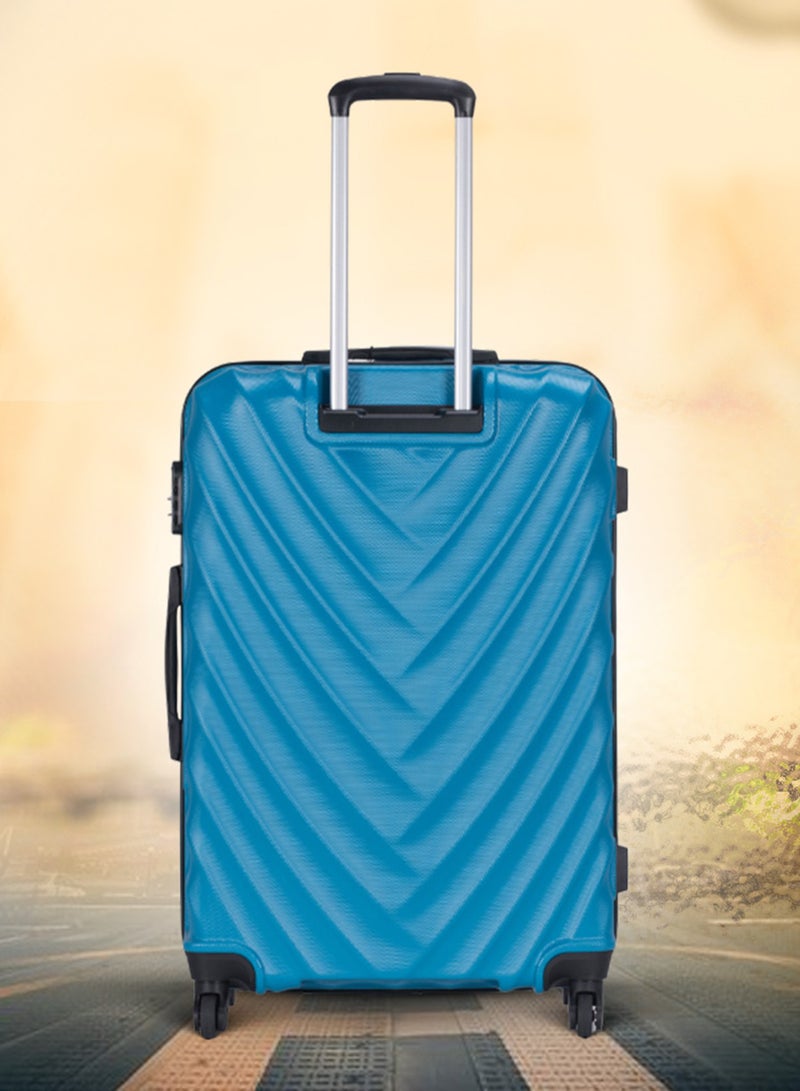 ABS Hardside 3-Piece Trolley Luggage Set Spinner Wheels with Number Lock 20/24/28 Inches