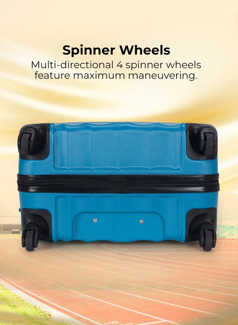 ABS Hardside 3-Piece Trolley Luggage Set Spinner Wheels with Number Lock 20/24/28 Inches