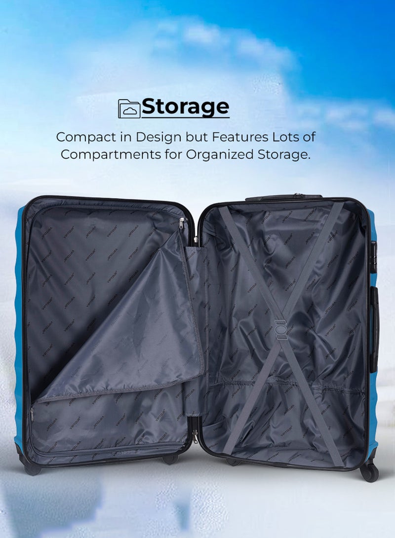 ABS Hardside 3-Piece Trolley Luggage Set Spinner Wheels with Number Lock 20/24/28 Inches