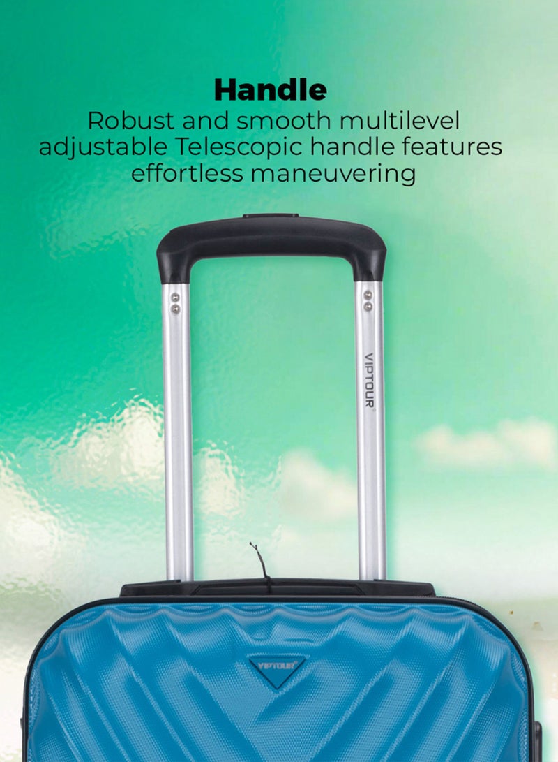 ABS Hardside 3-Piece Trolley Luggage Set Spinner Wheels with Number Lock 20/24/28 Inches