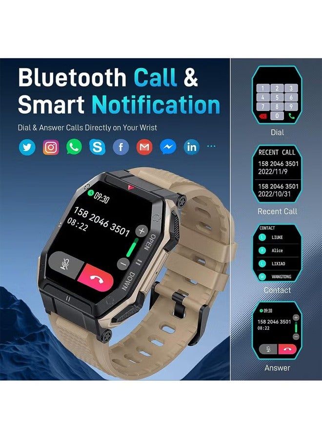 Military Men's Smartwatch 1.85