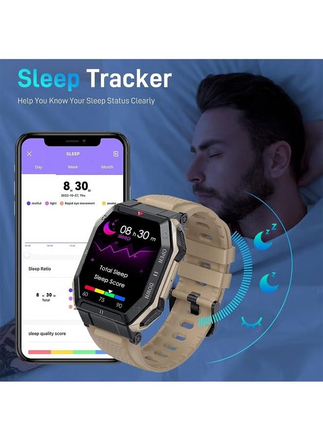 Military Men's Smartwatch 1.85