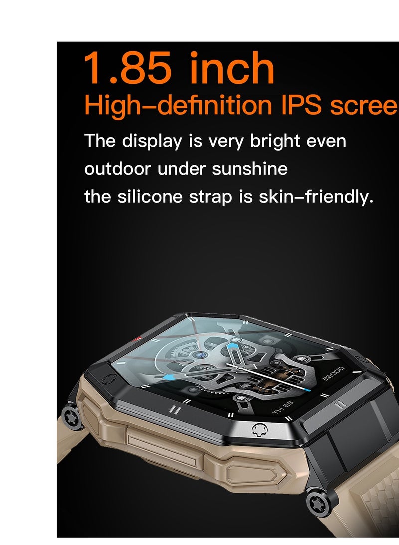 Military Men's Smartwatch 1.85