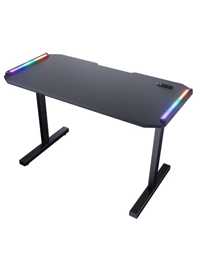 Deimus 120 Gaming Desk, Convenient USB Extended Connection, Convenient USB Extended Connection, Durable & Sturdy Desktop, Spacious Area for Perfect Gaming & Work, Black | 3M1202WB.0002